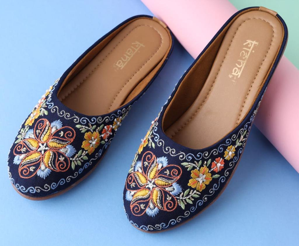Kiana Fancy Wear Women Embroidered Indian Mojari Collection